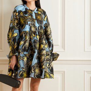 Stine Goya Ivana Tiered Metallic Jacquard Dress